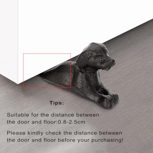 Sumnacon ID-06 Cast Iron Door Stop - Heavy Duty Rustic Door Stopper Avoid Drilling Hole thumb #5