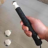 RAGOPILEN Blindenstock, Teleskop-Blindenstock aus Titanlegierung, verstellbar von 22 bis 125 cm, Gehstock mit Reflektorstreifen, Paket ABC(B)