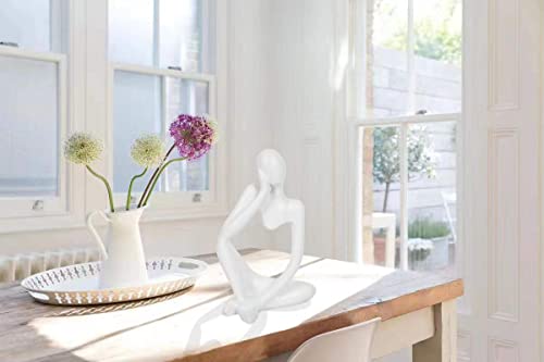 White Shelf Decor Resin Thinker Sculptures Home Decor Abstract Thinker Statue Home Office Bookshelf Desktop Home Decoration Collection Statue (White-Left/Right Thinker Statue) #TOP1