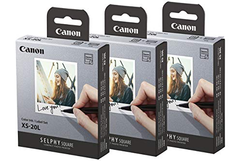 Canon XS-20L Fotopapier für QX10 Drucker, quadratisch, 60 Aufnahmen, 6,9 x 6,9 cm