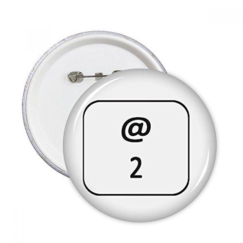 Clavier Symbole bouton badge decoration vetement broche ronde multicolore lot de 5 pièces L