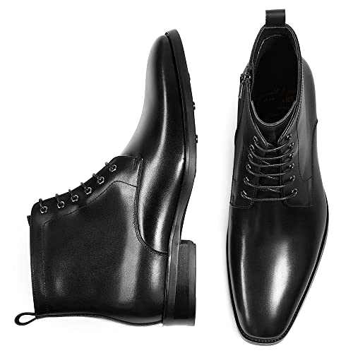 Image of GIFENNSE Mens Chukka Boots Mens Dress Boots Oxford Leather Boots Famal Chelsea Boots for Men