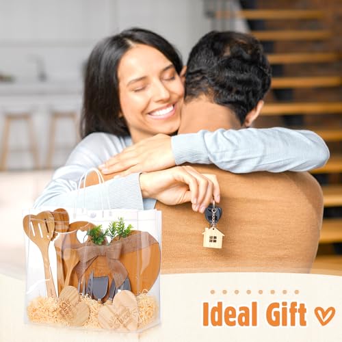 Juego de tabla de cortar y accesorios de madera en forma de corazón miniatura 6
