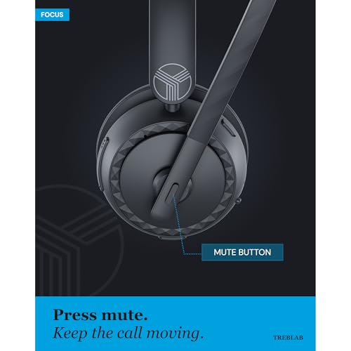Image of TREBLAB C7-Pro Wireless Bluetooth Headset, 60H Playtime, Bluetooth 5.3