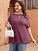 YGOODM Women's Plus Size Summer Tops Summer Oversized Tshirts Shirts Crewneck Half Sleeve Tees Wine Red