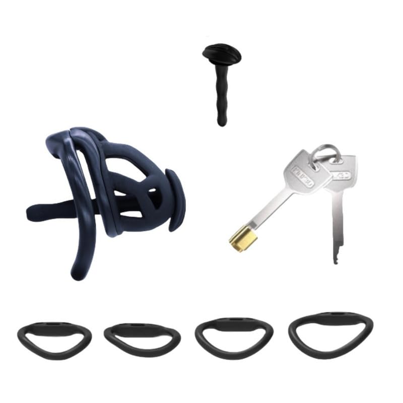 Jaula deportiva tubo de silicona negro portátil con 4 accesorios intercambiables y llave