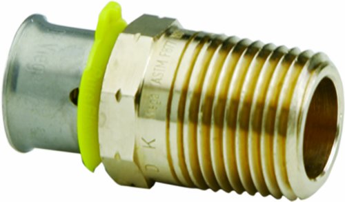 Image of Viega 80526 PureFlow Bronze PEX Press Adapter with Male 1 /2-Inch by 3 /4-Inch Press x Male NPT, 160-Pack