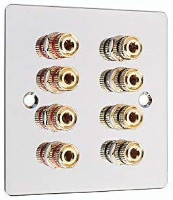 4 0 Cromo Lucido Audio Suono Surround Altoparlante Piatta Piastra Muro With Oro Attacco Post Nessuna Saldatura Richiesta 4 0 Cromo Lucido Audio Suono Surround Altoparlante Piatta Piastra Muro With Oro Attacco Post Nessuna Saldatura Richiesta
