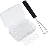 Keyboard Puller Keycap Removal Tool and 200 Pieces Rubber O-Ring Dampeners O-Ring Plumbing Rubber O-Ring Seal for Cherry MX Switch and Mechanical Keyboard (Color: Black)