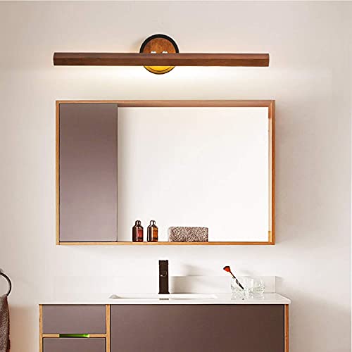 Lampe salle den miroir LED étanche IP44 applique murale bois 60cm