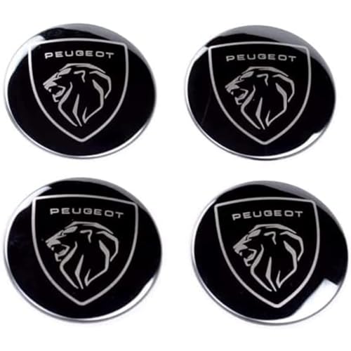 4 Pcs Car Hub Centre Caps for Peugeot All Models 60 mm Wheel Center Caps Cover Centre Badge Hub caps Rim Decoration Emblem Accessories Rims