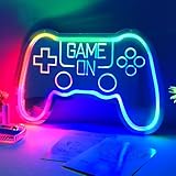 BDUN Dream Colorful Gamer Neon Sign, Game Controller Neon Light for Wall, Game Room Decor, USB Powered Gaming Neon Sign with Remote Control & APP Control- Valentine Gif for Boys