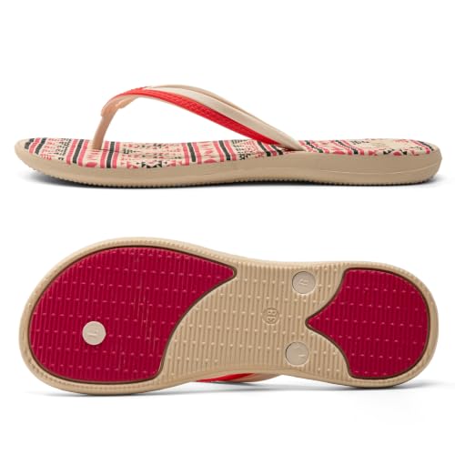 Image of VOVEA Flip Flops For Women Non-Slip Bathroom Shower Shoes Cushion foam Indoor and Outdoor Sandals