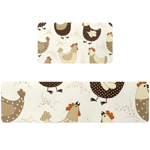 Tapis de cuisine lavable ultra absorbant avec envers antidérapant lot de 2 - 2