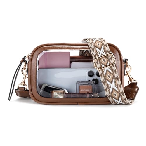 Image of Wuflyover Clear Bag for Stadium Events, Clear Crossbody Purse for Women