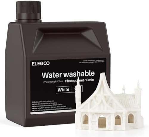 ELEGOO Water Washable 3D Printer Resin White 2000g