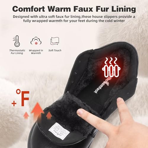 Men's Orthopedic Diabetic Winter Mid Boots: Wide Toe Box Dress Comfortable Arch Support Plantar Fasciitis Leather Oxfords Shoes, Casual Warm Modern Mid Ankle Boots for Foot and Neuropathy Pain Relief3