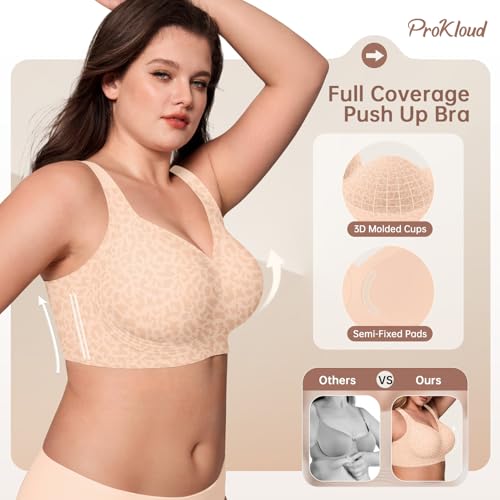 Image of ProKloud Jelly Bras for Women No Underwire Wireless Bra with Support and Lift Full Coverage Plus Size Comfy Seamless Bra