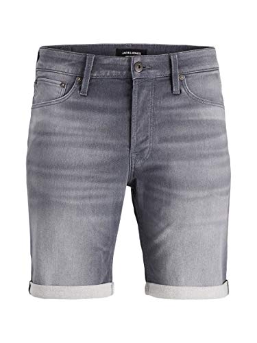 Jack & Jones Jjirick Jjicon Shorts GE 005 I.k STS Pantalones Cortos, Denim Gris, S para Hombre