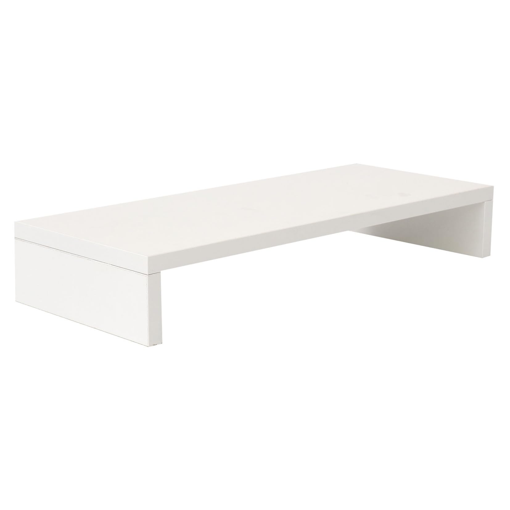 Support écran ordinateur bois blanc parfait pour le télétravail et le bureau des étudiants