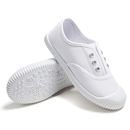 Harvest Land HL19-LB19001-4D Little Kid Slip On Sneakers Unisex Child Comfortable Canvas Shoes thumb #5