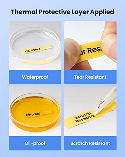 195Pcs Cable Labels - Waterproof Cable Tags, Tear Resistant Wire Labels, Self Adhesive Cord Identification And Organizing Labels, Compatible With Memoking/Phomemo D30 Label Makers, Blue #TOP4