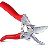 Kynup 8.6' Gardening Shears, Professional Bypass Pruner Hand Shears, Tree Trimmers Secateurs, Hedge & Garden Shears, Clippers for Plants, Gardening, Trimming, Garden Tools (Red)