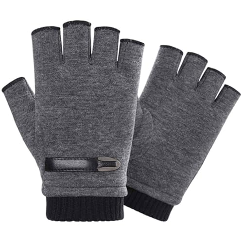 Guantes sin dedos invierno cálidos con agarre flexible para running y ciclismo