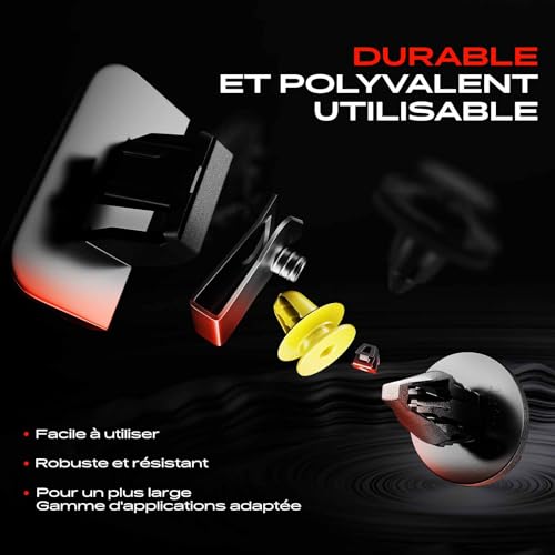 Frankberg 20x Clip de Fixation Protection moteur Habillage de porte Compatible avec Golf III 1H1 Golf V 1K1 Golf IV Variant 1J5 Polo 6R 6C Remplacer# 5X0867299 – vue 5