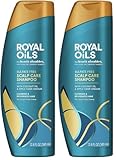 Head & Shoulders Royal Oils Sulfate-Free Scalp Care Anti-Dandruff Shampoo for Natural, Curly, and Coily Hair, with Coconut Oil and Apple Cider Vinegar, Paraben Free, 12.8 Fl Oz (Pack of 2)