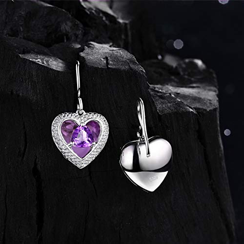 Boucles d'oreilles améthyste naturelle cœur pour votre quotidien