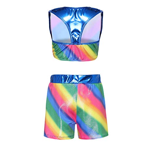 DYNWAVE Conjunto de 2 Peças de Maiô de Ginástica Sem Mangas para Meninas E Meninas para Meninas -íri