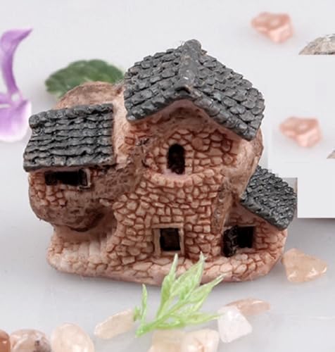 Miniatura de resina: casa. Longitud: 4 cm. Ancho: 2,5 cm