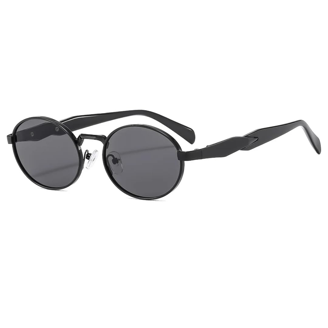 Gafas de sol ovaladas estilo punk retro para mujer y hombre, para conducir al aire libre, con protección UV400