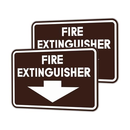 Image of Signs ByLITA Classic Framed Fire Extinguisher (Dark Brown) - X-Large 2 Pack
