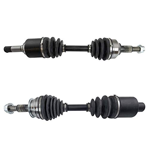 Image of TRQ Front Driver Side and Passenger Side CV Axle Assembly Set 2 Piece Compatible with 10-12 Chevrolet Equinox V6 3.0L 13-16 Equinox V6 3.6L FWD 10-12 GMC Terrain V6 3.0L 13-16 Terrain V6 3.6L FWD