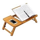 Bandeja de escritorio de cama multiusos: una manera fácil de disfrutar de las comidas, leer libros, escribir o usar una computadora portátil o tableta, esta bandeja de servir de cama versátil es el escritorio de regazo perfecto para relajarse.
