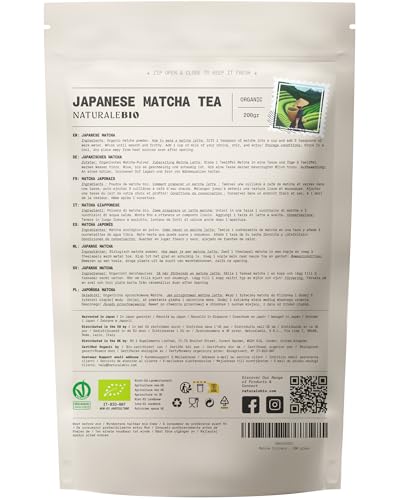 Miniatura 9 de Té Verde Matcha Orgánico Japonés En Polvo - Grado Culinario - 200 Gr. Matcha Biológico Para Cocinar. Matcha Ecológico Cultivado En Japón, Uji, Kyoto. Ideal Para Hornear, En La Cocina Y Con Latte