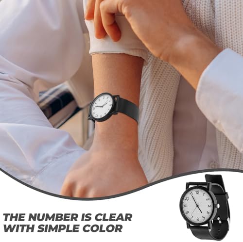 LIFKOME Vintage Adjustable Soft Strap White Dial Wrist Watch Quartz - 3