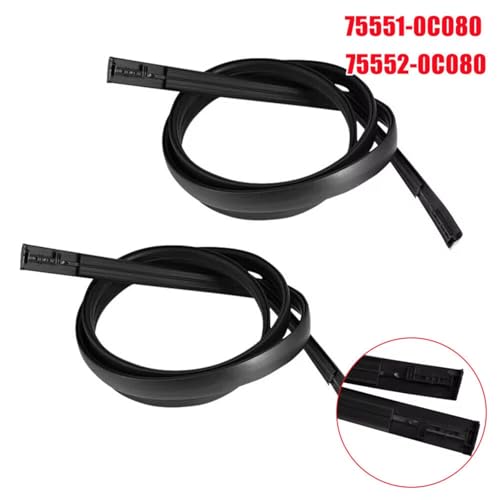 Tiras de sellado de techo compatibles con Toyota Sequoia 2008-2021 par molduras acabado goteo coche 5