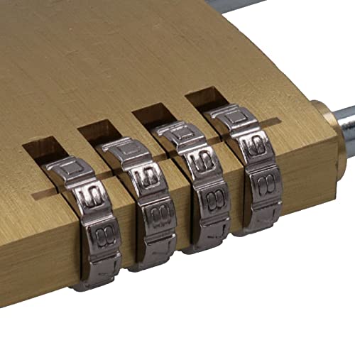 Cadenas à combinaison sans clé en laiton de 50 mm avec code programmable à 4 chiffres - 6