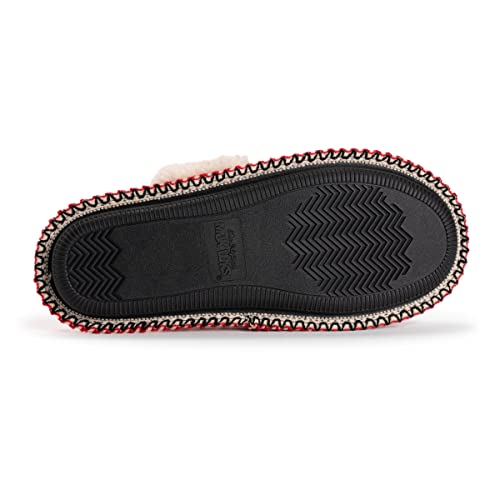 Muk Luks Women's Frida Scuff Slippers, White Plaid, 9-10 #TOP3