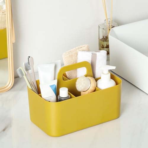 image for AOZITA Multiuse Caddy Organizer w/ Handle - Stackable Plastic Tote Bin