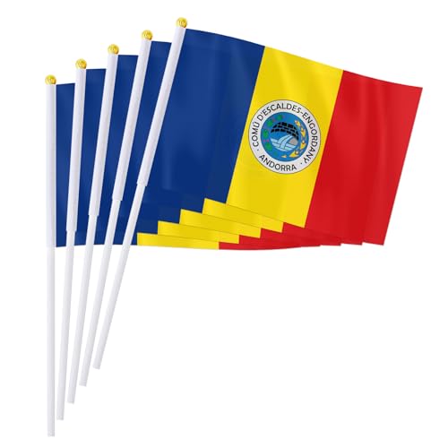 Drapeaux portatifs Escaldes-Engordany légers 14 x 21 cm