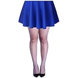 AGITATESAND Women High Waisted Fishnet Tights Footed Stockings Plus Size Stretchy Pantyhose