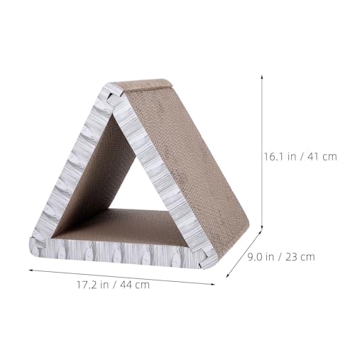 Griffoir chat carton ondulé triangulaire pliable angles multiples - 3