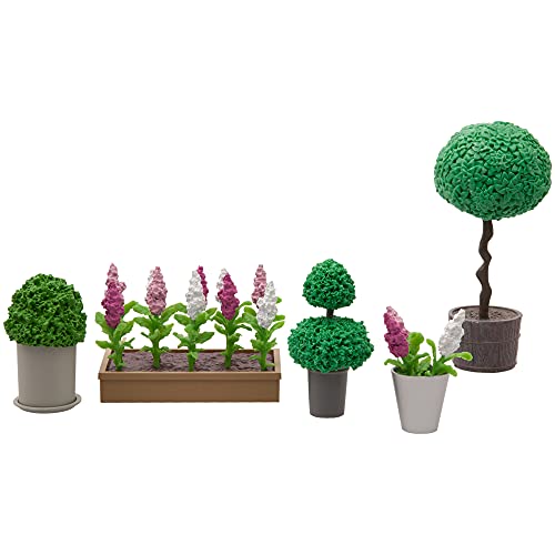 Accessoires de maison de poupées Lundby : 15 végétaux et décors de jardin 1:18