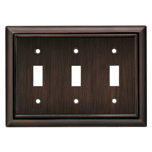 Franklin Brass Architectural Triple Switch Wall Plate / Switch Plate / Cover, Packaging may Vary