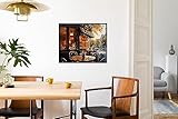 HomeArtPrint Coffee Corner Abstract Art Print Poster, Wall Art Painting Decor. Paint Splash Style Artwork For Bedroom Bathroom Office Home 70 (Coffee Corner, 10" L x 8" W, Unframed)