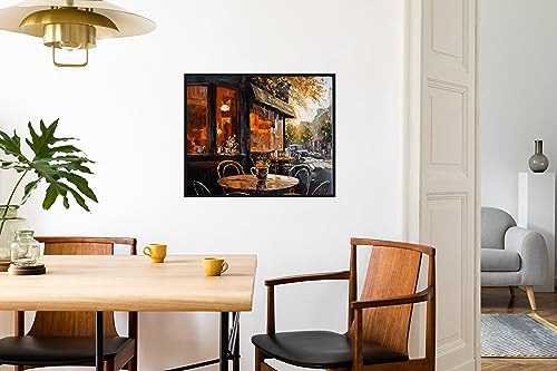 HomeArtPrint Coffee Corner Abstract Art Print Poster, Wall Art Painting Decor. Paint Splash Style Artwork For Bedroom Bathroom Office Home 70 (Coffee Corner, 10" L x 8" W, Unframed)